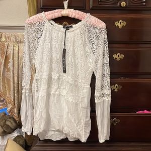 BOHO NWT Soft Lace Shirt. This was made in Italy it is truly beautiful.